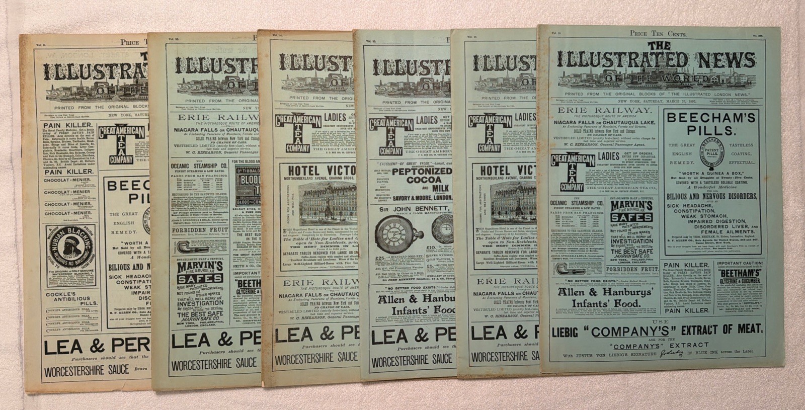 THE ILLUSTRATED NEWS OF THE WORLD (6 Issues) March 26, 1892-December 17, 1892 THE ILLUSTRATED NEWS OF THE WORLD (6 Issues) March 26, 1892-December 17, 1892