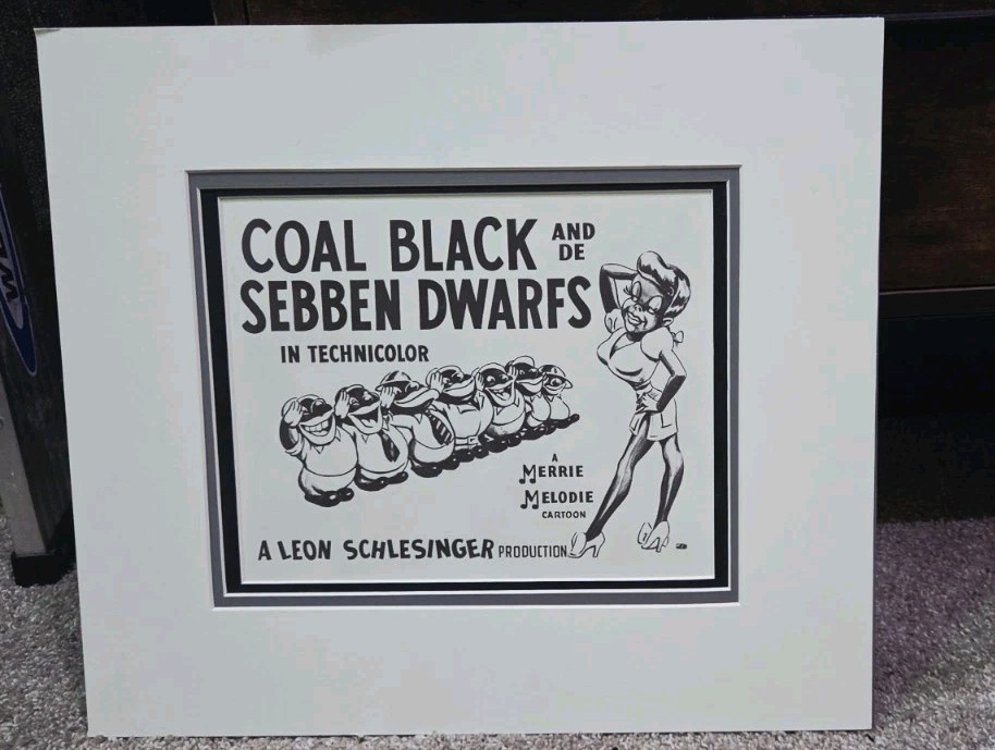 Vintage 1943 Coal Black and de Sebben Dwarfs Studio Publicity Still / Lobby Card