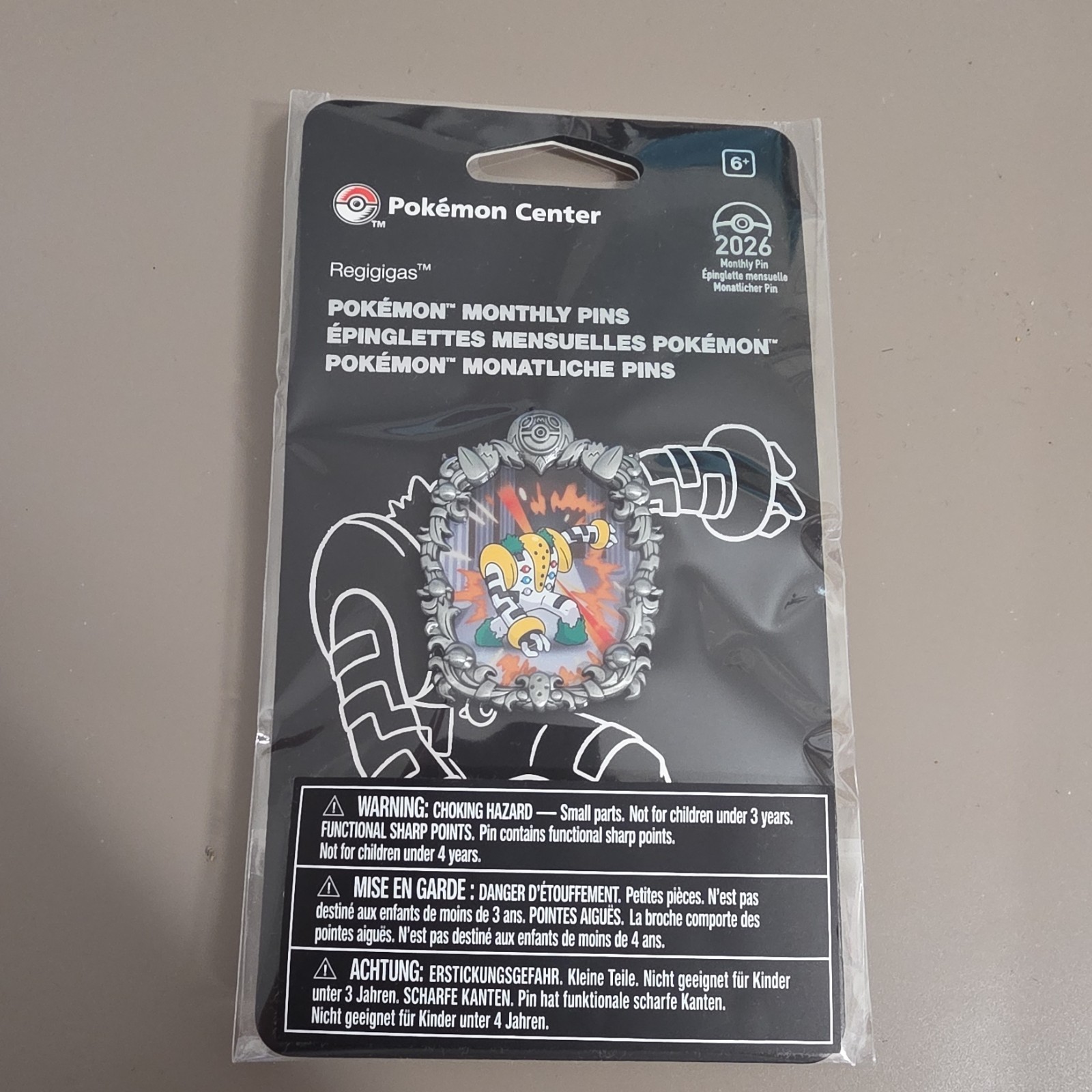 Pokémon Center Regigigas Monthly Pin Legendary Mom 2026 Brand New Sealed IN HAND