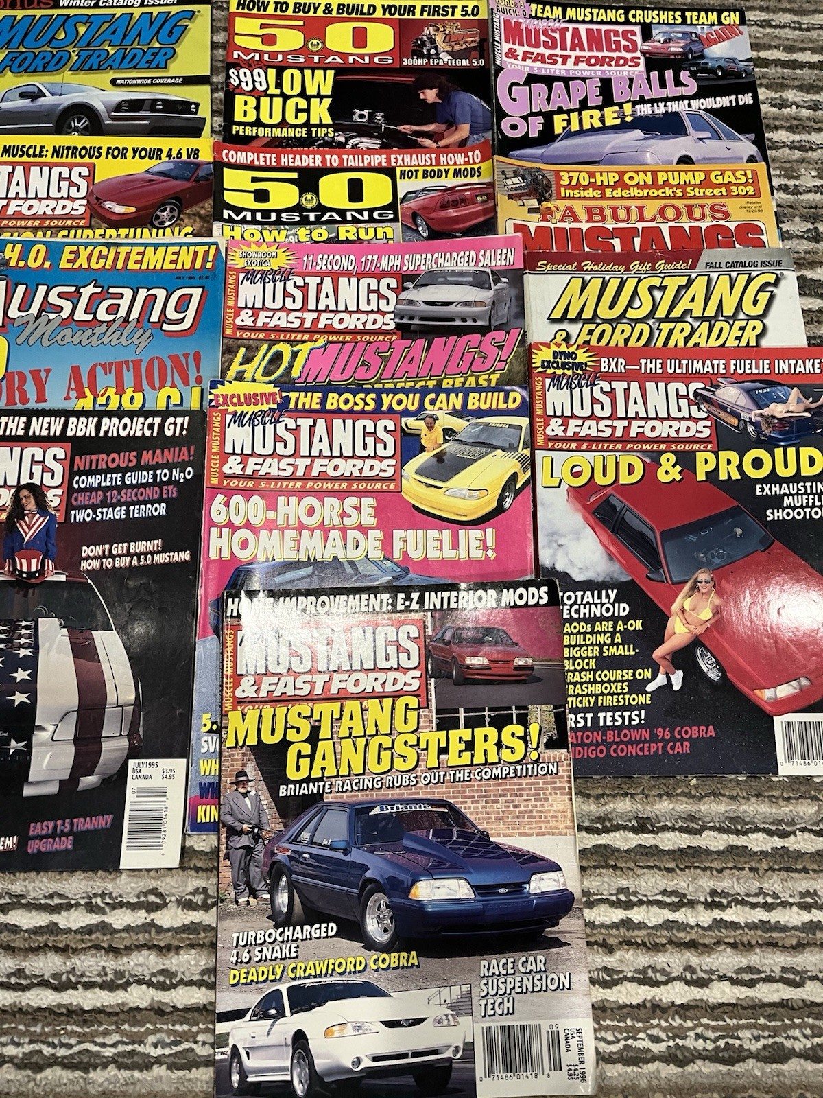 1990s Mustang Ford Magazine Lot of 13 Fast Fords 5.0 Trader Collector Vintage 90