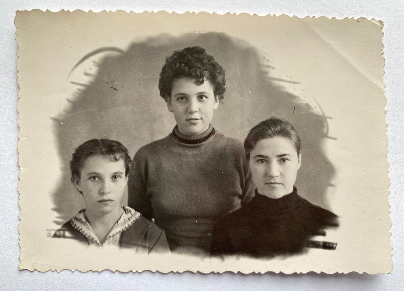 Beautiful girls pretty attractive young women Vintage Photo Portrait