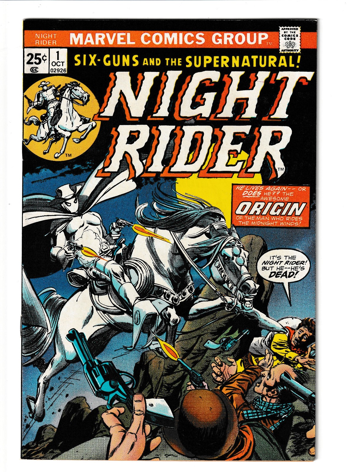 Night Rider # 1 and #2.    1974.     #1 – F/VF.     #2 - VF
