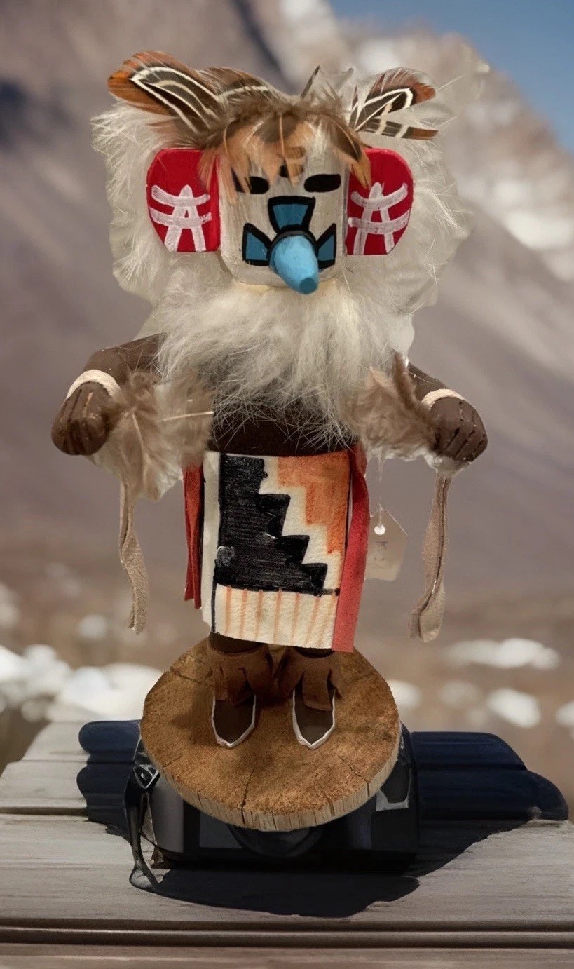 Vintage Hopi Hand-Carved Eagle Kachina Doll 7in Tall From 1980s-1990s
