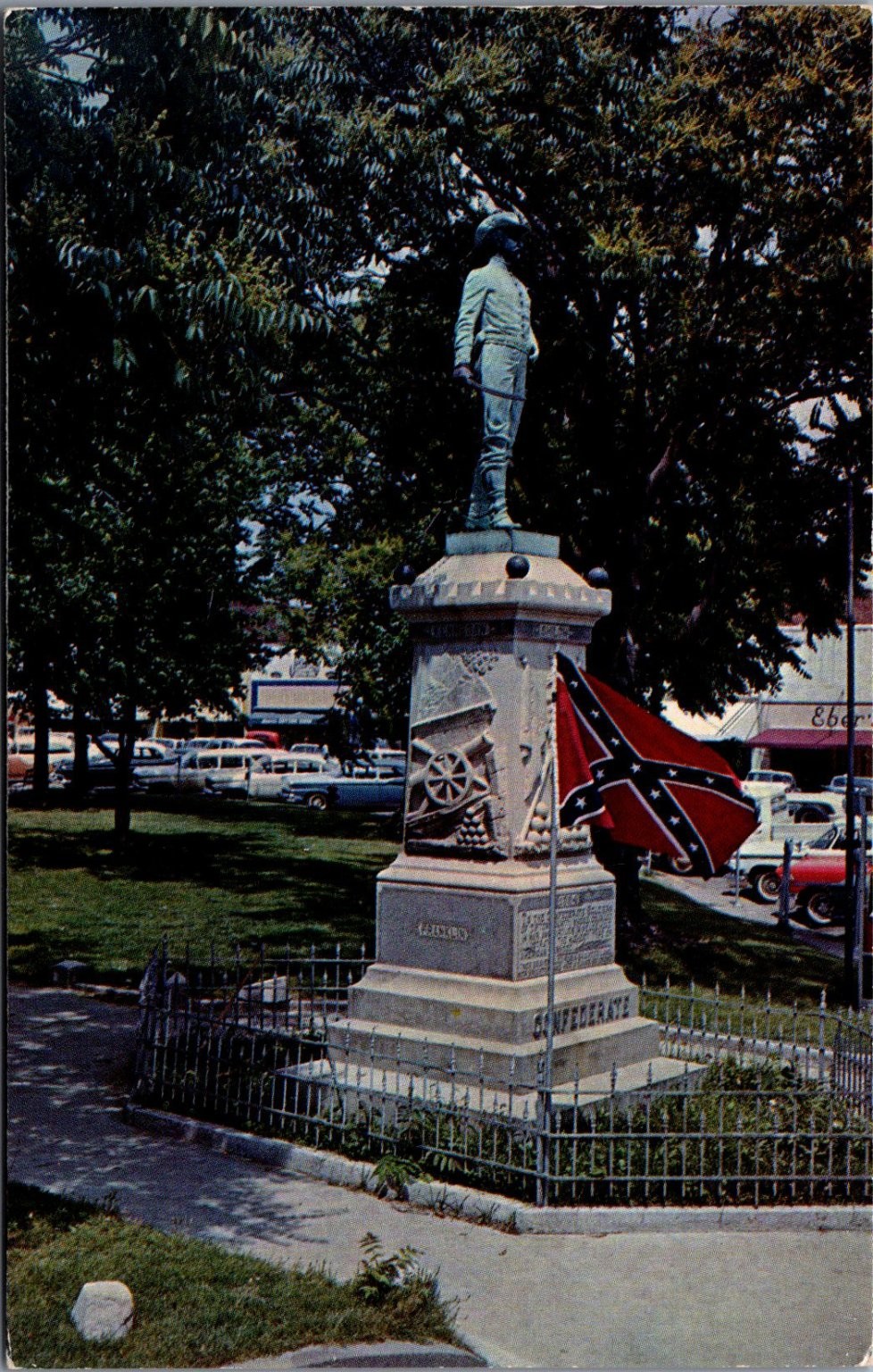 Confederate Monument Covington TN Postcard Thompson's Community Service