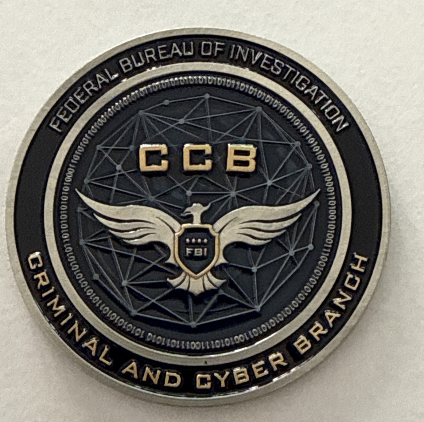 FBI HQ Criminal & Cyber Branch Challenge Coin