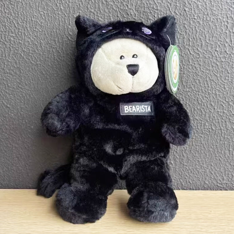 Starbucks China Bearista 2020 Halloween Black Cat Bear Plusth With Tag Starbucks China Bearista 2020 Halloween Black Cat Bear Plusth With Tag