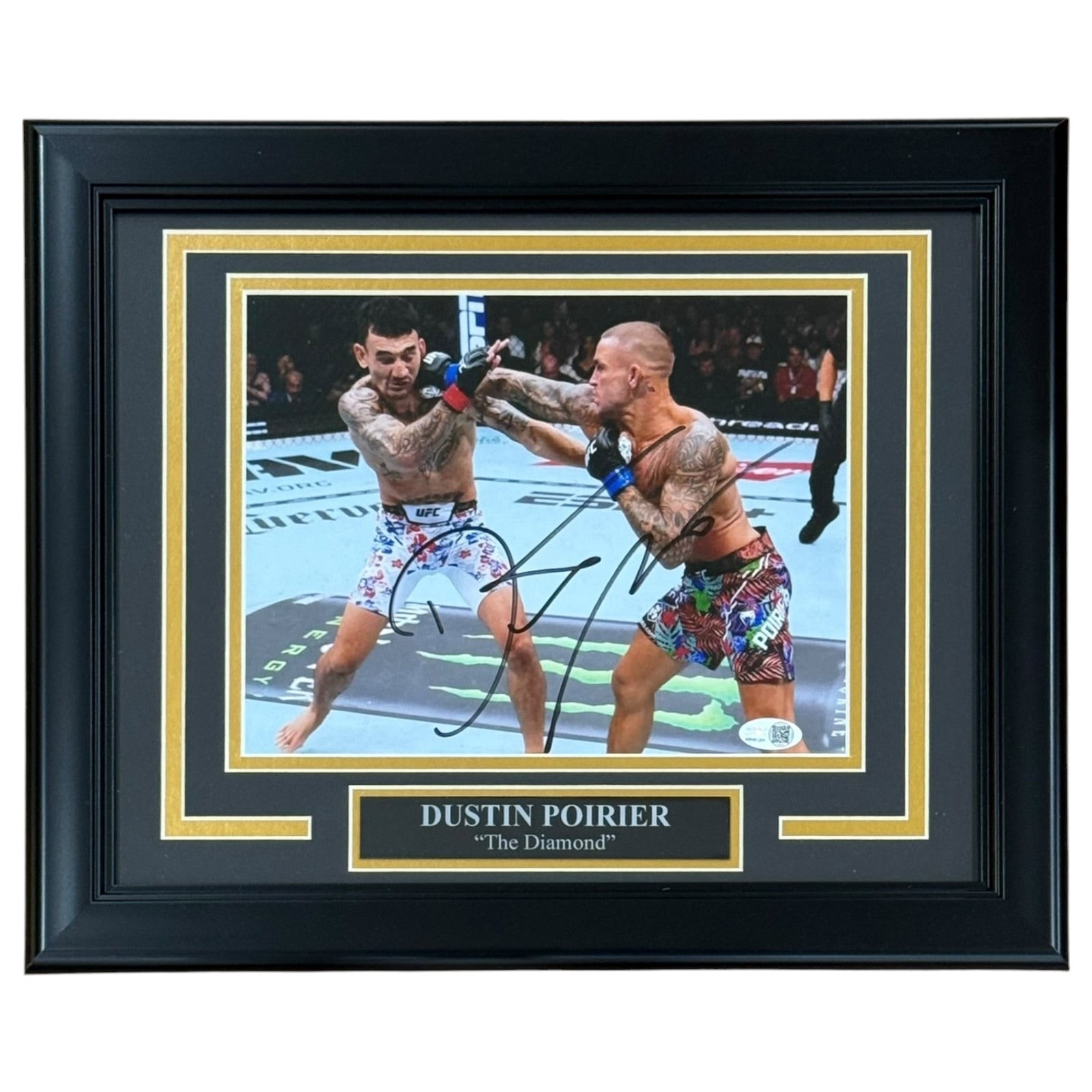 Dustin Poirier Autographed UFC (vs Holloway) Deluxe Framed 8x10 Photo - JSA