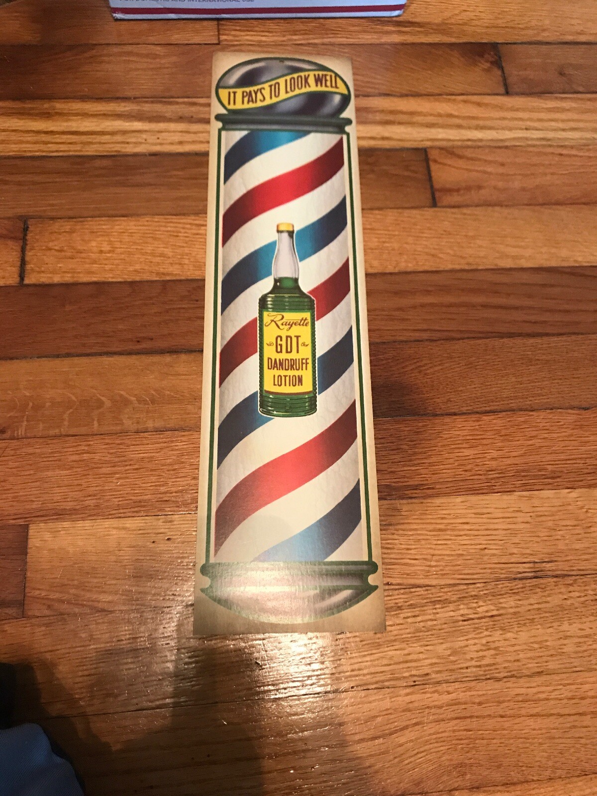 BARBER SHOP SIGN Hard Cardboard Nice 💈