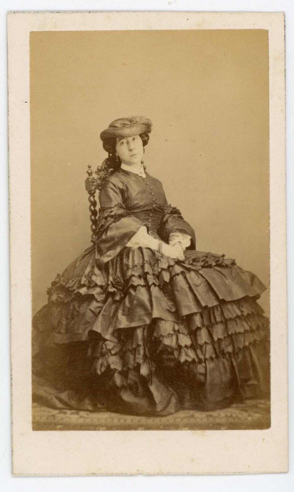 PHOTO CDV Maison Martinet Paris 1860, la Comtesse de Lézay - Marnésia