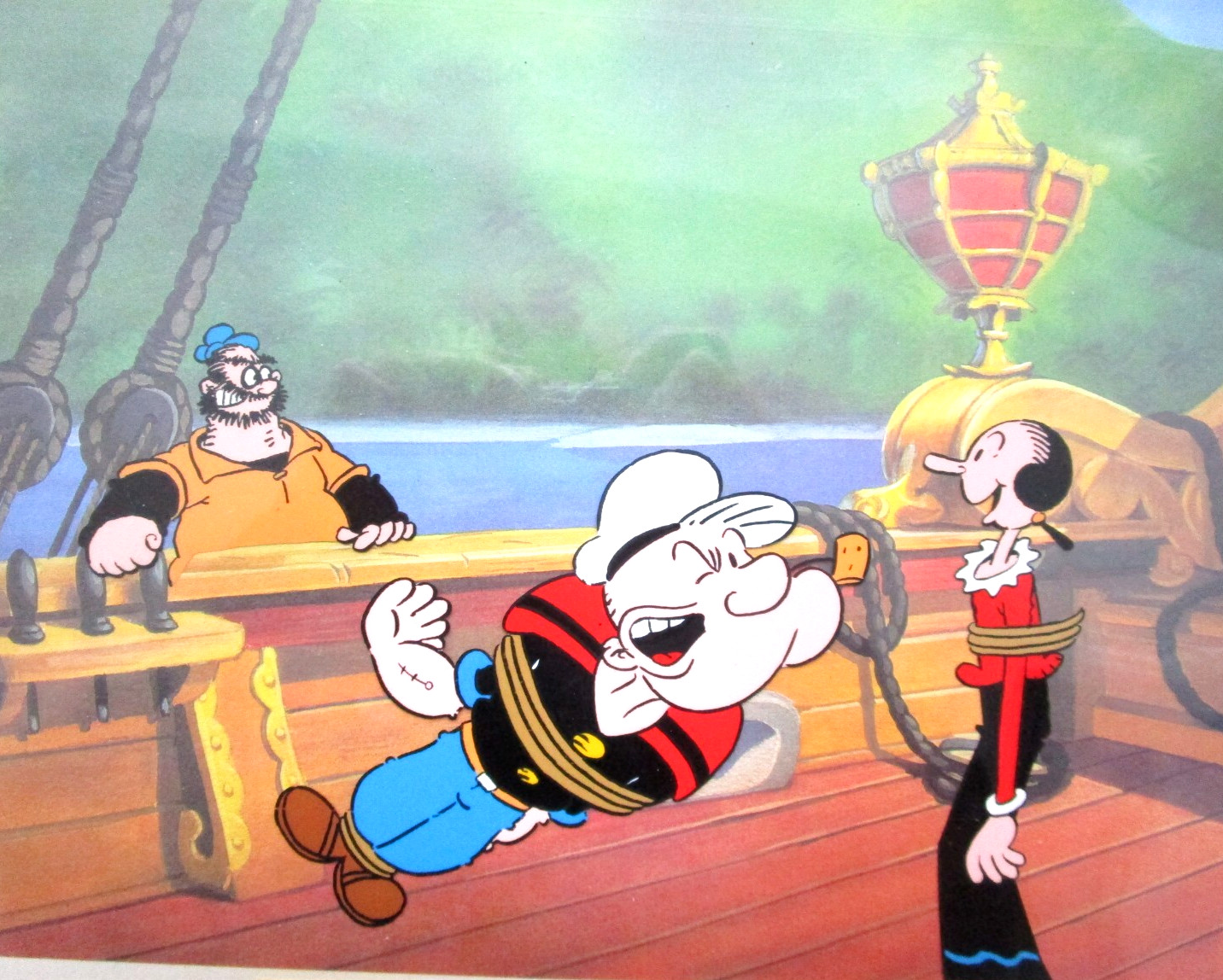 1980\'s POPEYE HANNA-BARBERA ORIGINAL PRODUCTION CEL sailor fighting Brutus