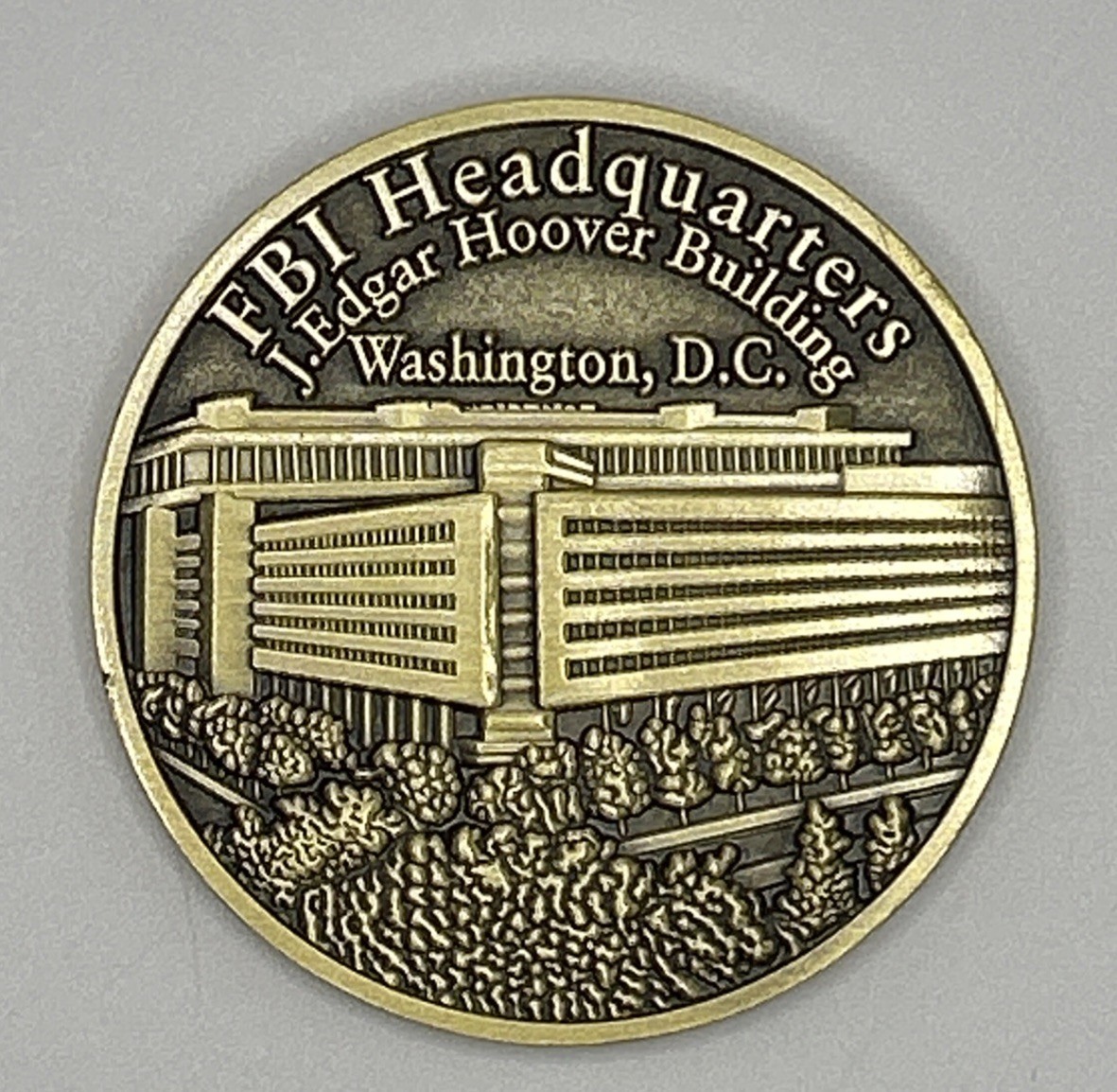 FBI HQ New Headquarters Hoover Building Seal Challenge Coin CN96