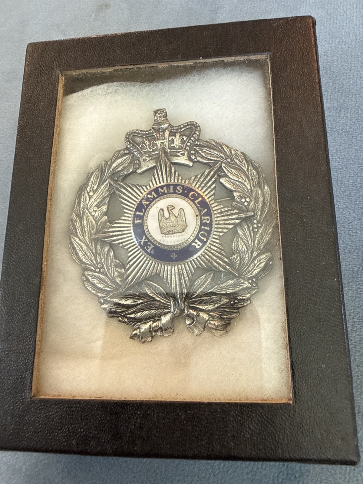 Royal Masonic Institution for Girls Badge RMIG Ex Flammis Clarior Enamel Star
