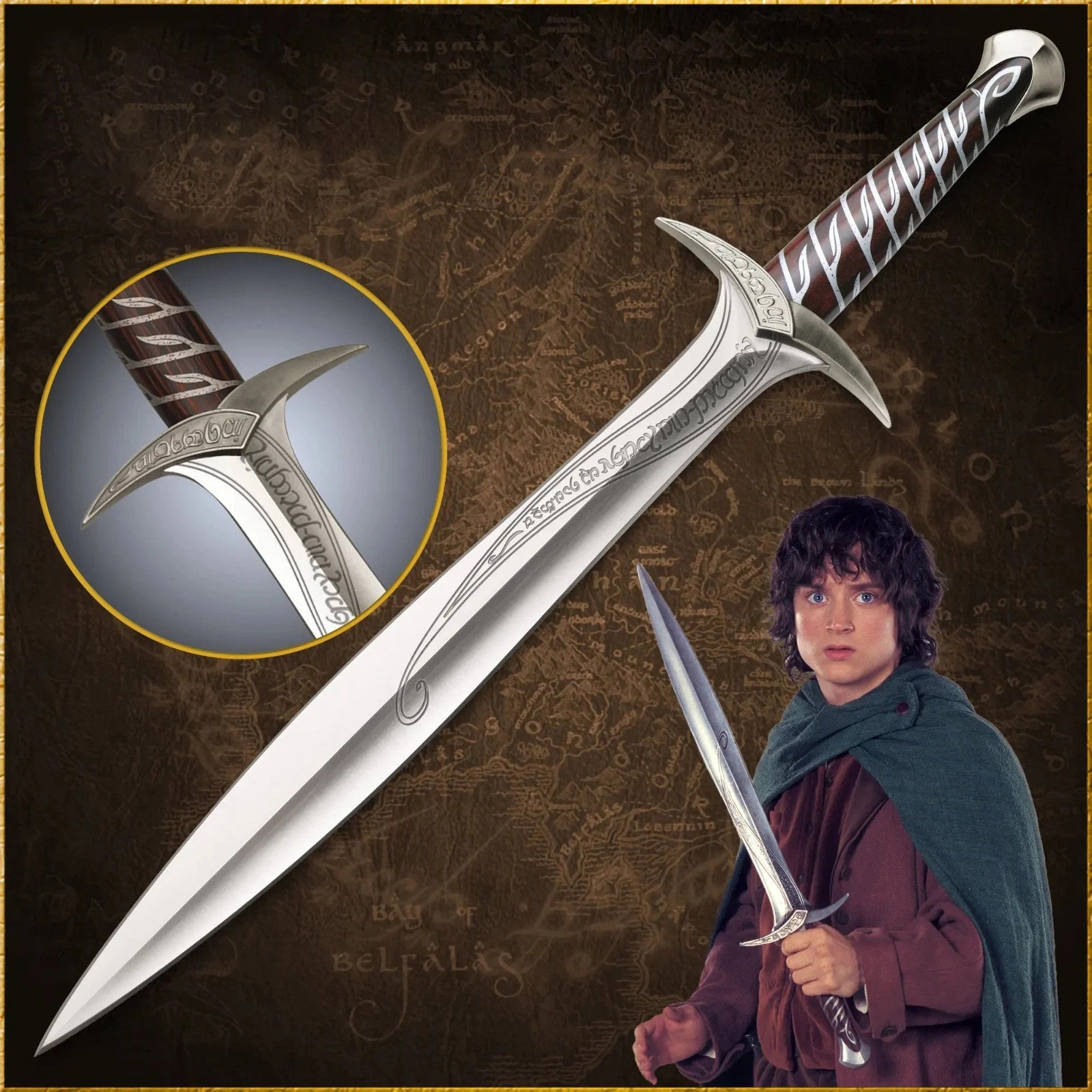 Handmade Bilbo’s Fantasy Short Sword Replica Elven Dagger22 Inches with scabbard