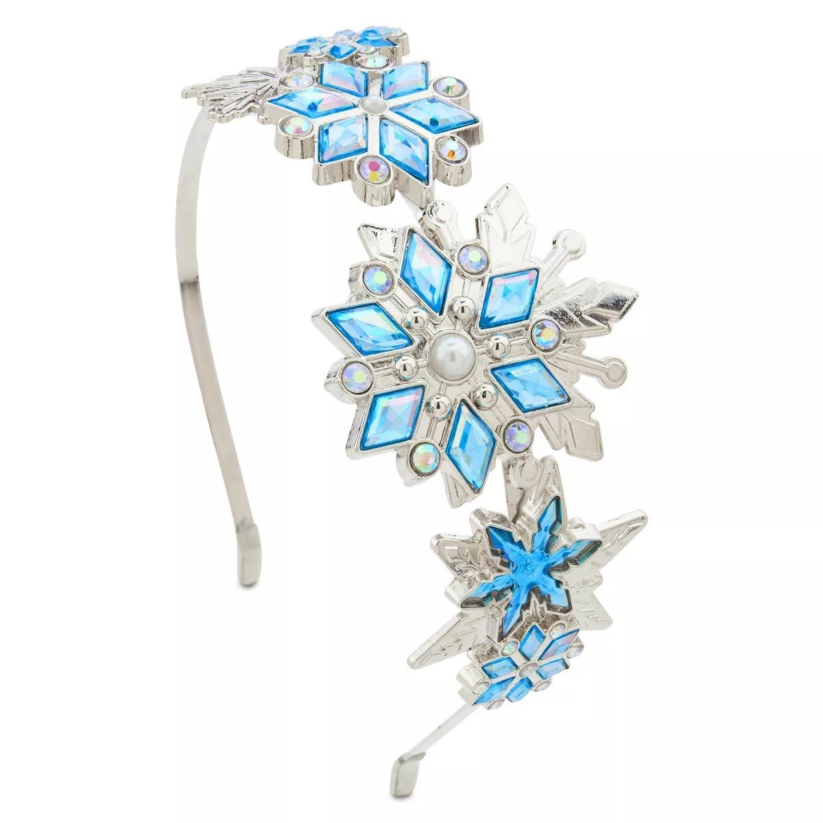 Disney Store Frozen Queen Elsa Metal Blue Iridescent Snowflake Headband Tiara Disney Store Frozen Queen Elsa Metal Blue Iridescent Snowflake Headband Tiara