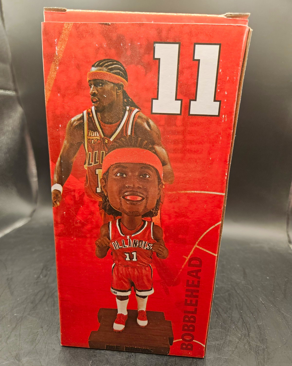 DEE BROWN FIGHTING ILLINI NATIONAL RUNNER UP 2005 BOBBLE HEAD NIB