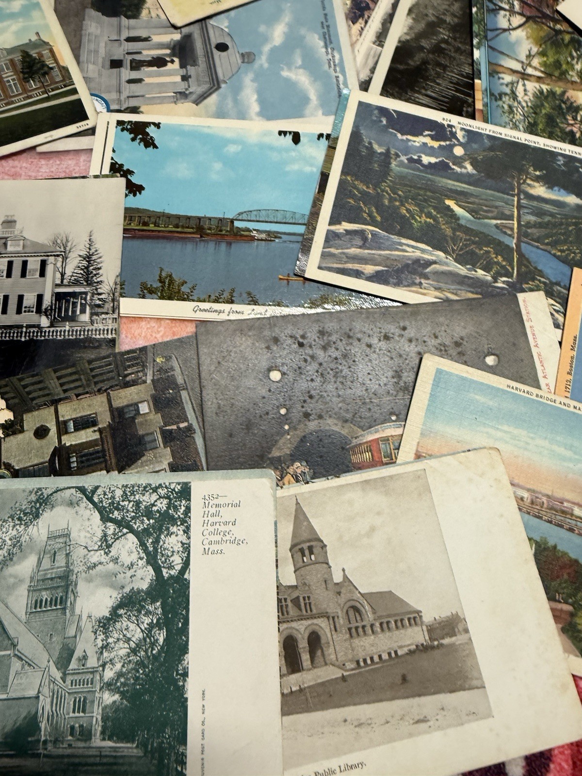 Lot Of 25 Vintage Postcards - Curiosity Bundle Paper Ephemera - Stamped Dated