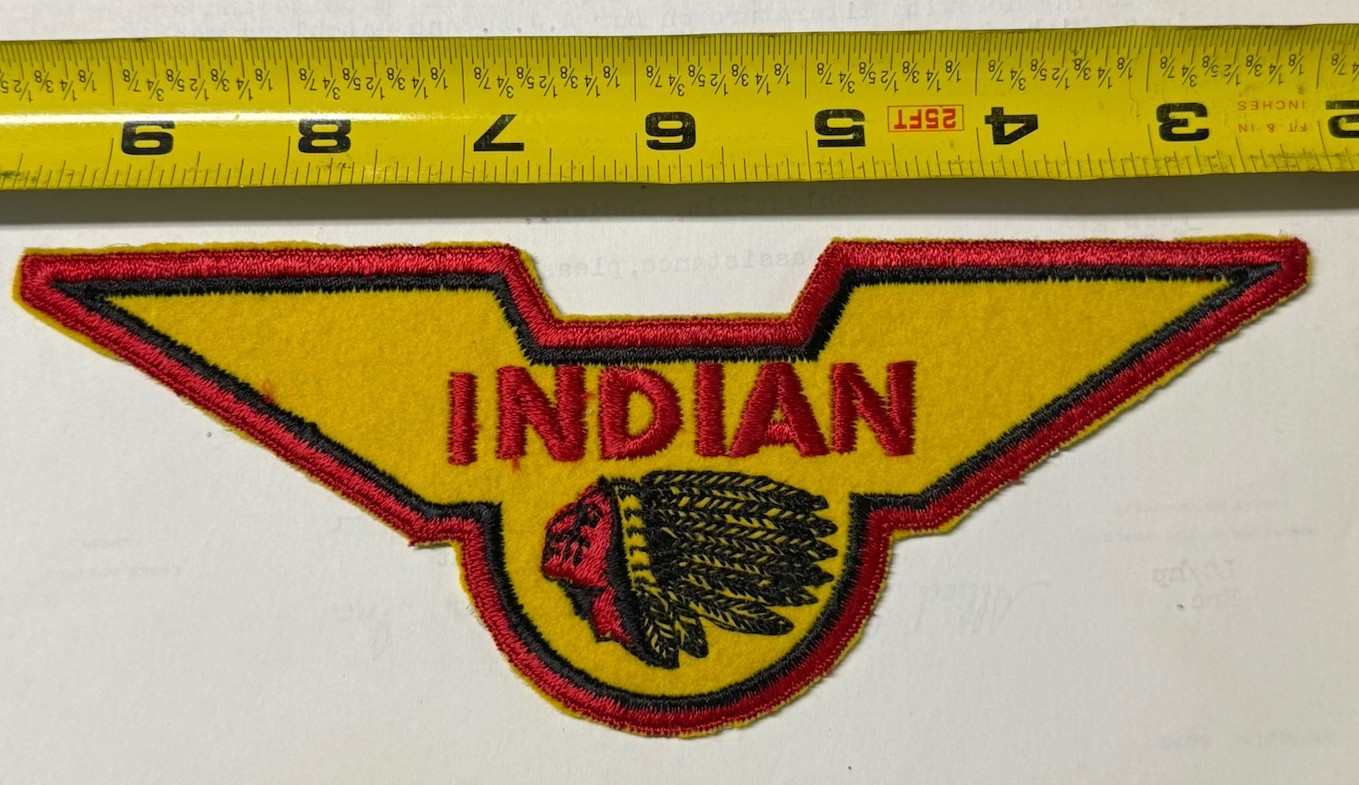 Vintage Original 1920s-1930s Winged Indian Motorcycle Patch Chief Mint Pre War