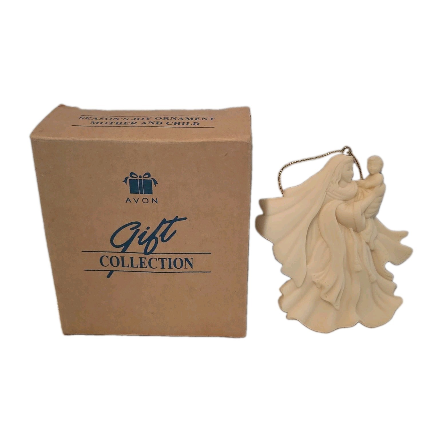 Vintage Avon 1997 Seasons Joy Ornament Mother and Child Resin W/ Box