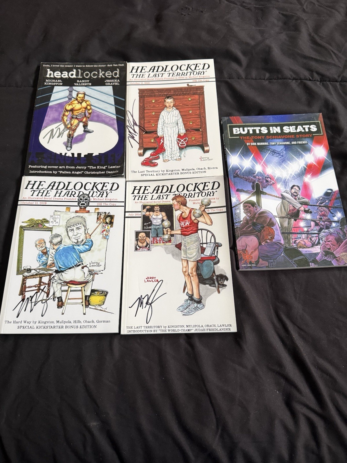 Headlocked (Signed), Butts In Seats Comic Book Lot Trade Paperback  