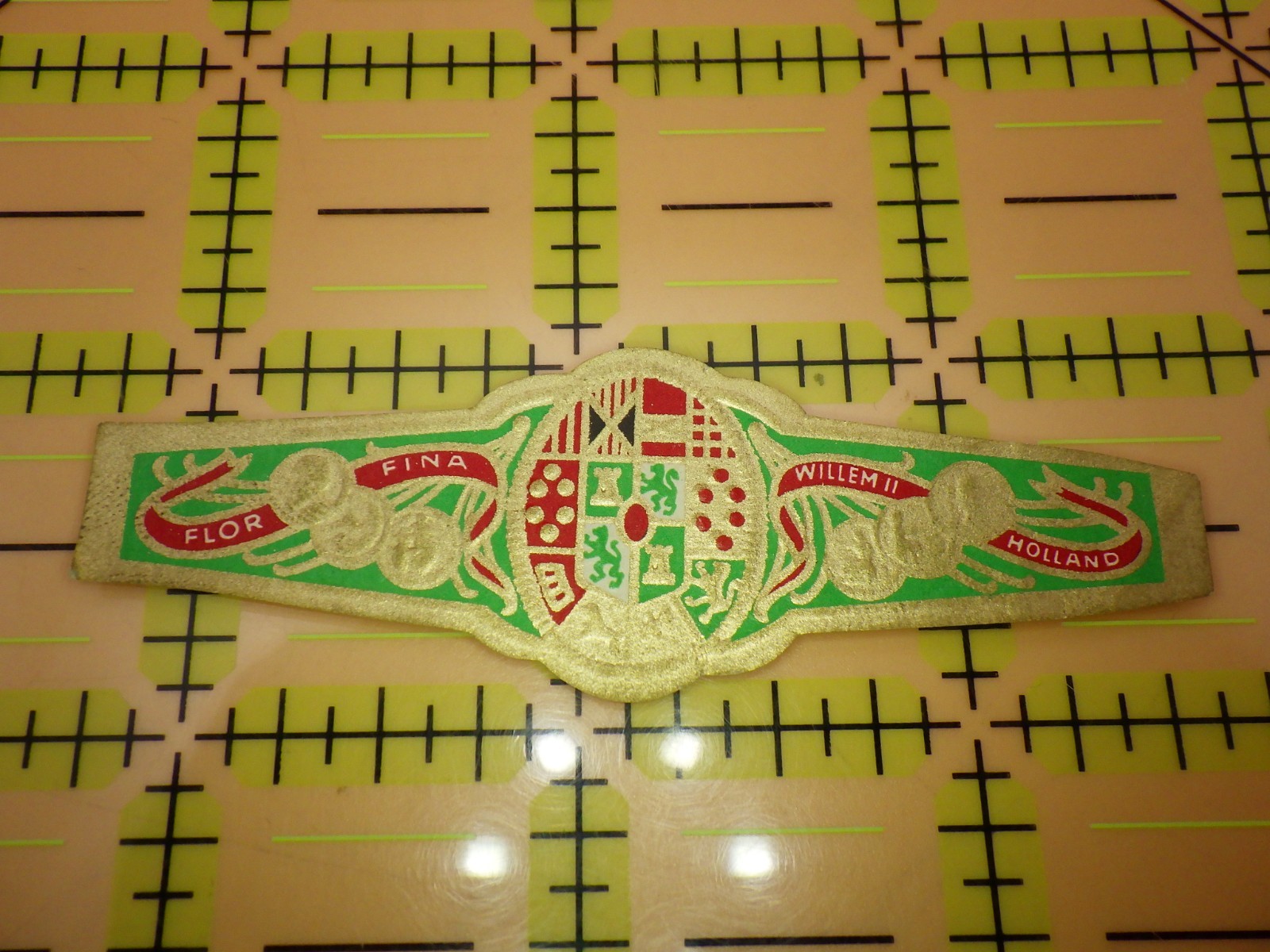 Vintage Willem II Flor Fina Cigar Band Holland Tobacco Ephemera Collectible 1340