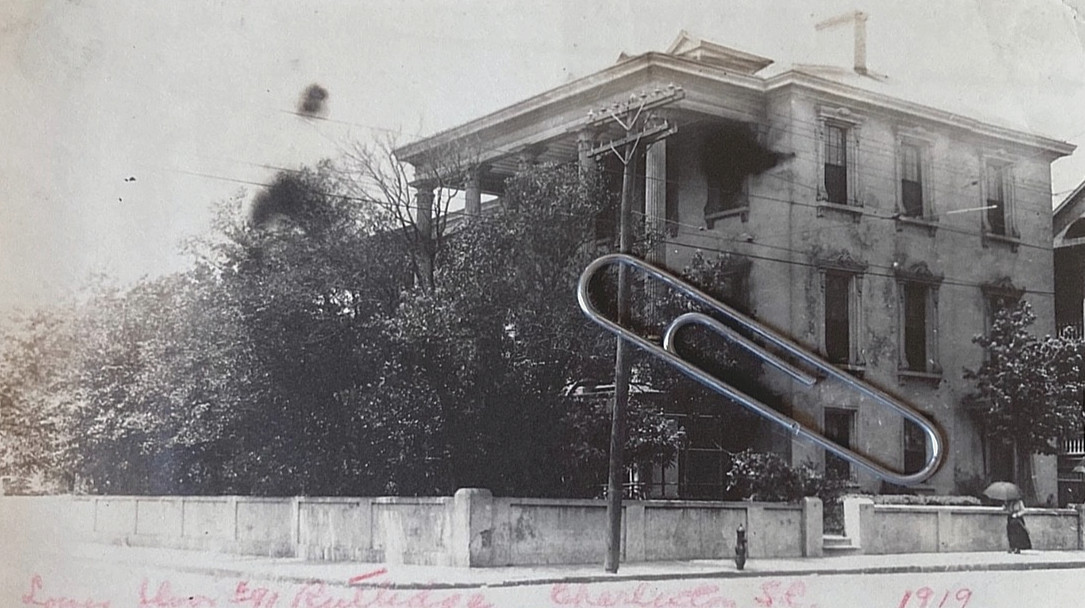 RARE HOUSE NEXT TO CHARLESTON SC. ISAAC JENKINS MIKELL HOUSE 1919 PHOTO