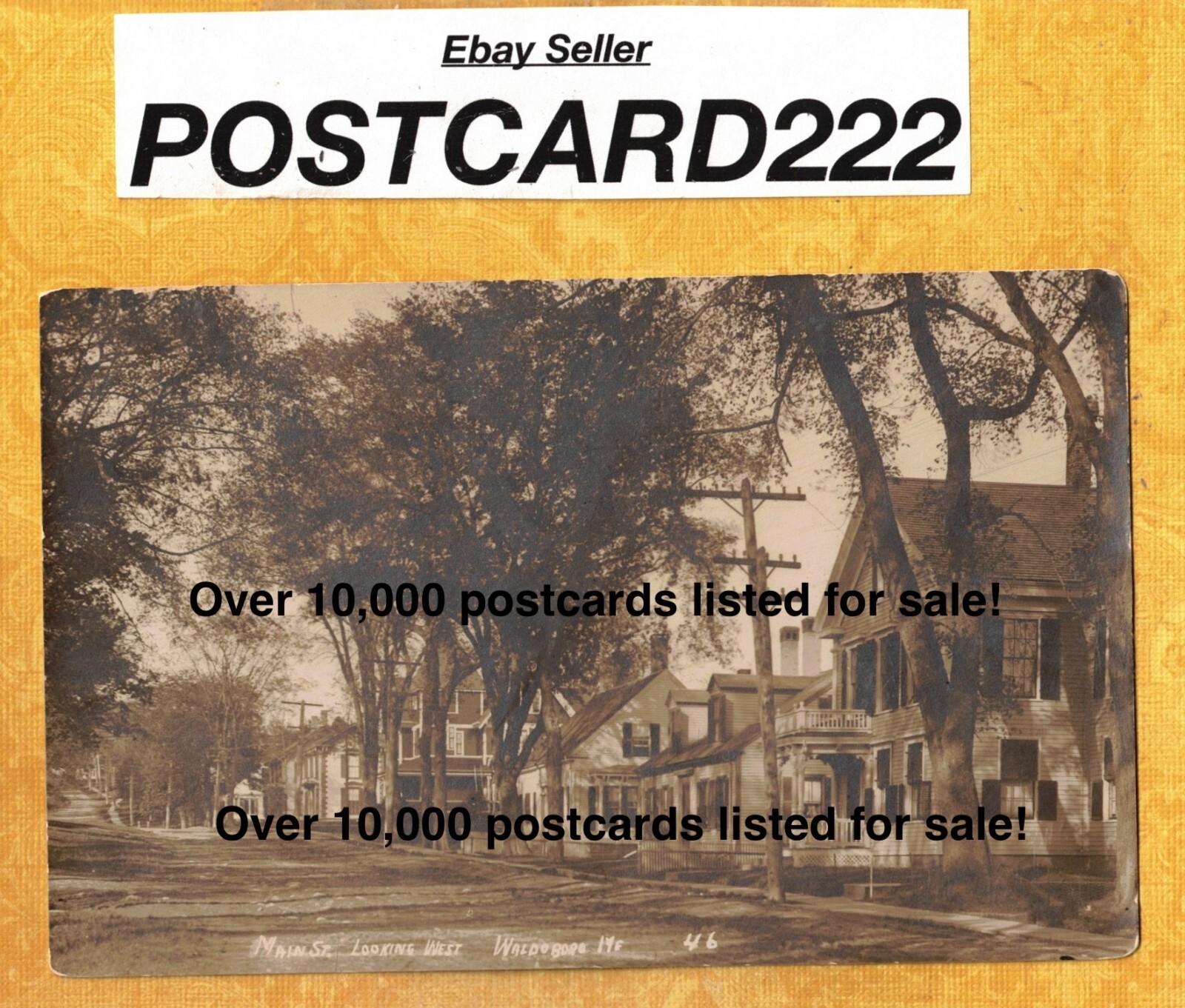 ME Waldoboro 1914 RPPC postcard HOMES ON MAIN ST MAIN to Hartford Conn