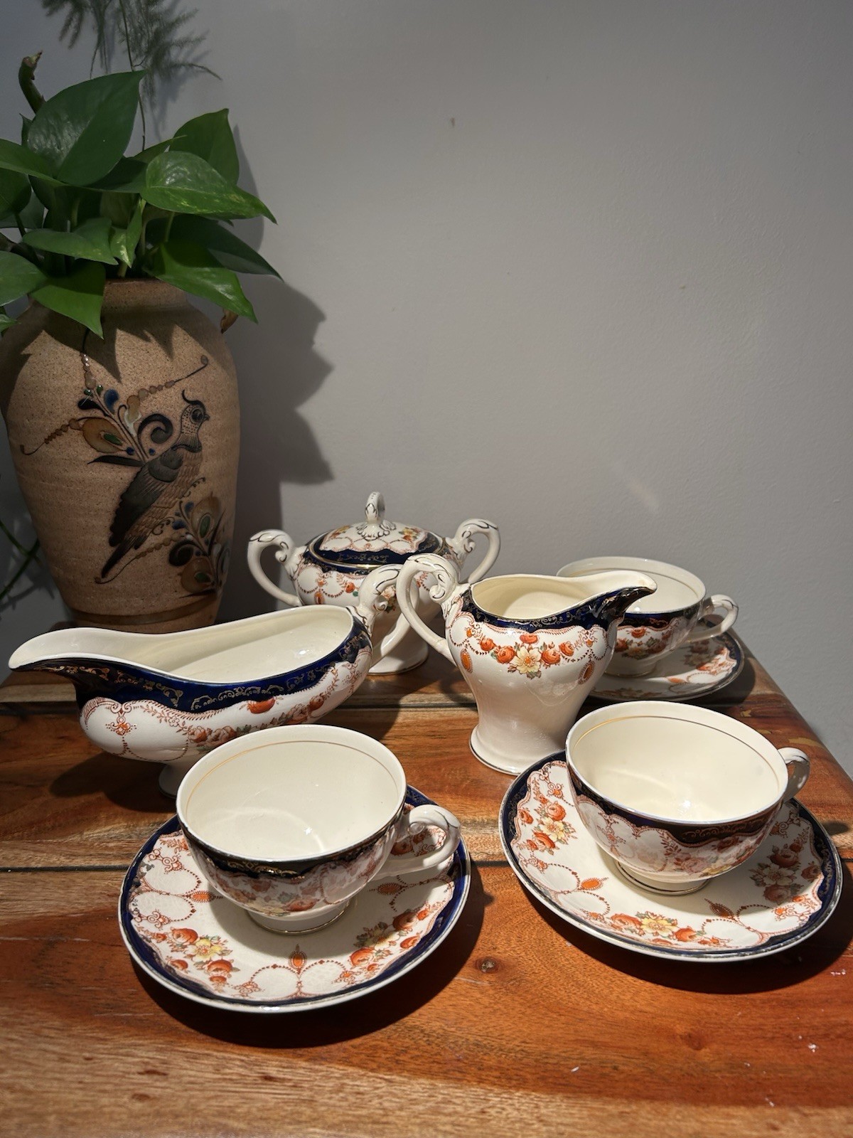 Rare Find 1920s Myott & Sons Rosemary Tea Set  England Set Of 9