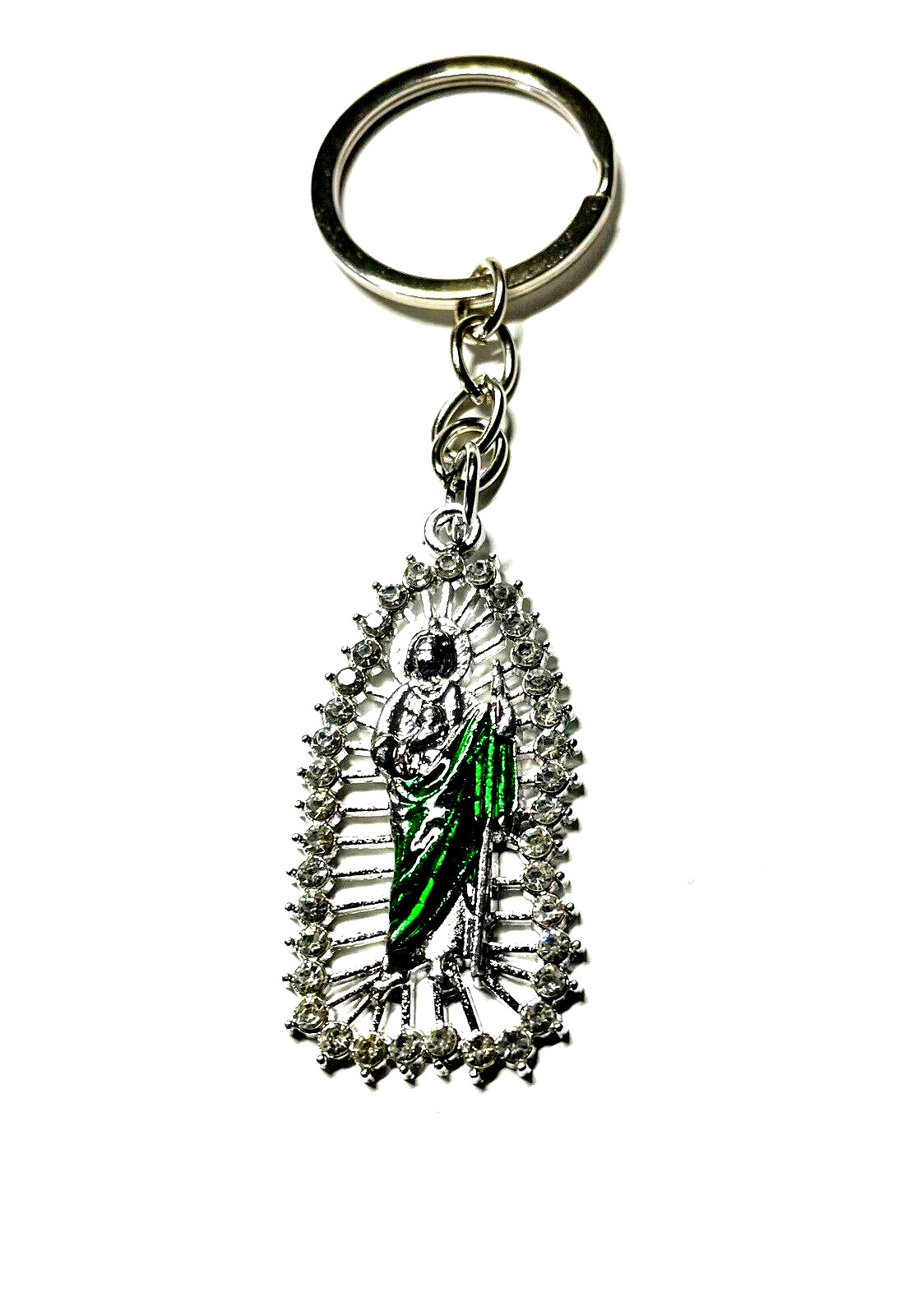 LLAVERO DE SAN JUDAS TADEO CON PIEDRAS