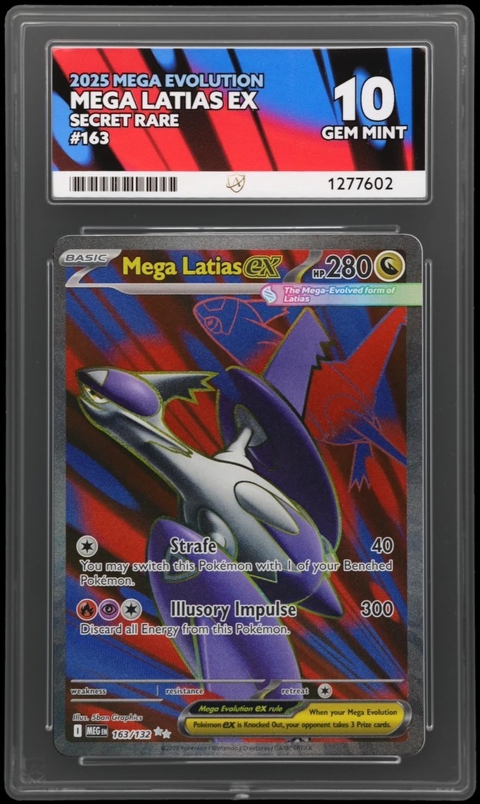 Mega Latias ex 163/132 Mega Evolution Full Art ACE 10 Pokémon Card PERFECT SUBS