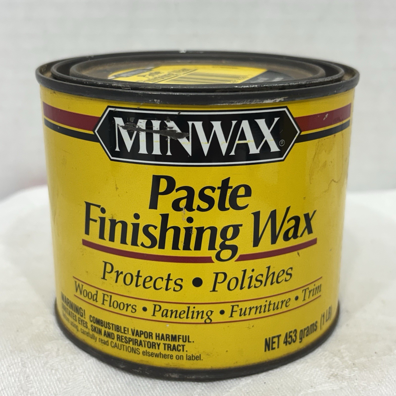 Vintage Minwax Paste Finishing Wax, 1-Pound 2001 3/4 Full Natural Color
