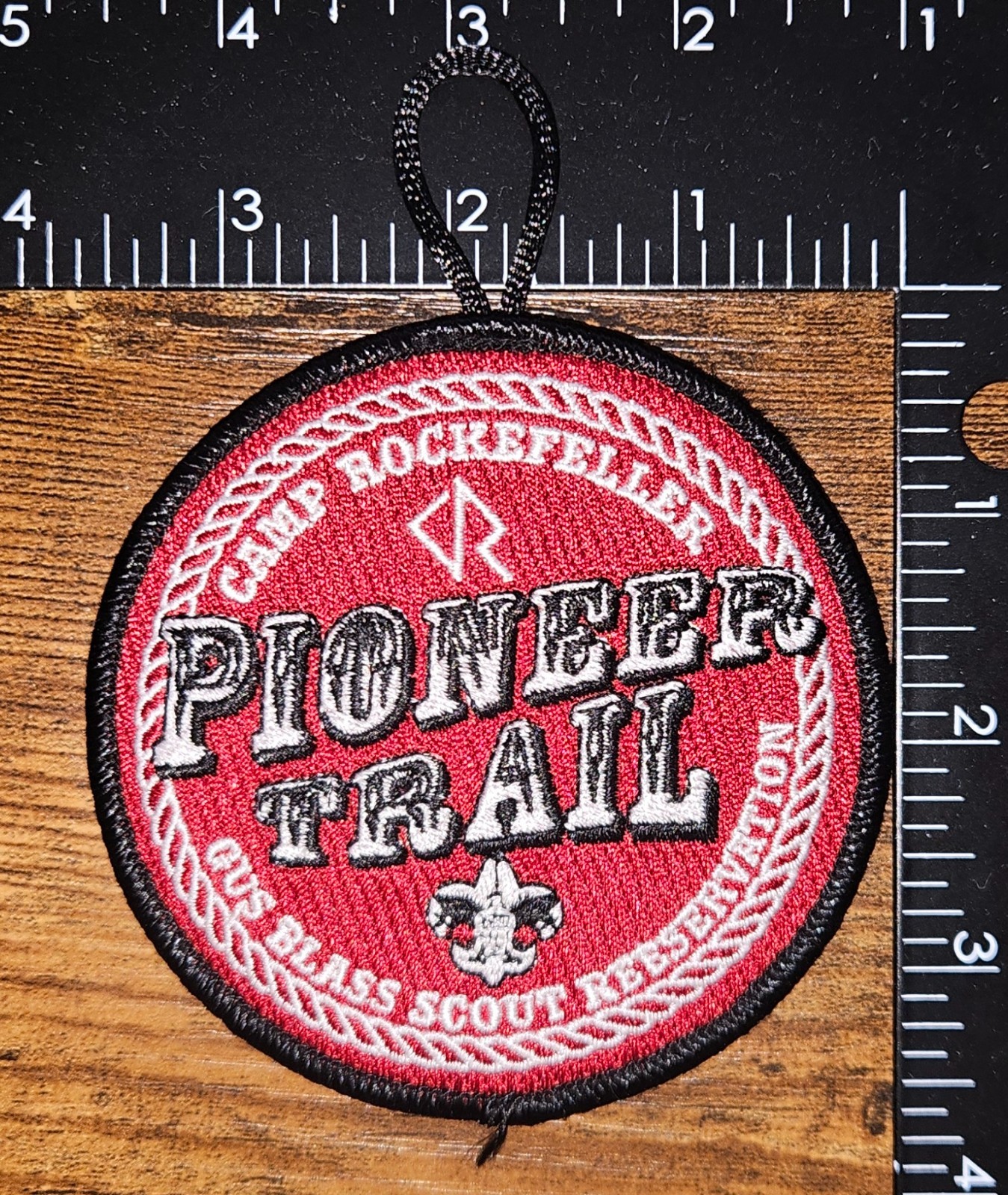 Gus Blass Scout Reservation Camp Rockefeller Pioneer Trail BSA Patch