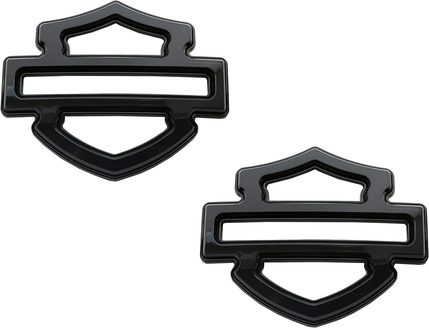 2Pcs Gloss Black Double Layer CVO Custom Tank Emblems Badges Motorcycle 2Pcs Gloss Black Double Layer CVO Custom Tank Emblems Badges Motorcycle