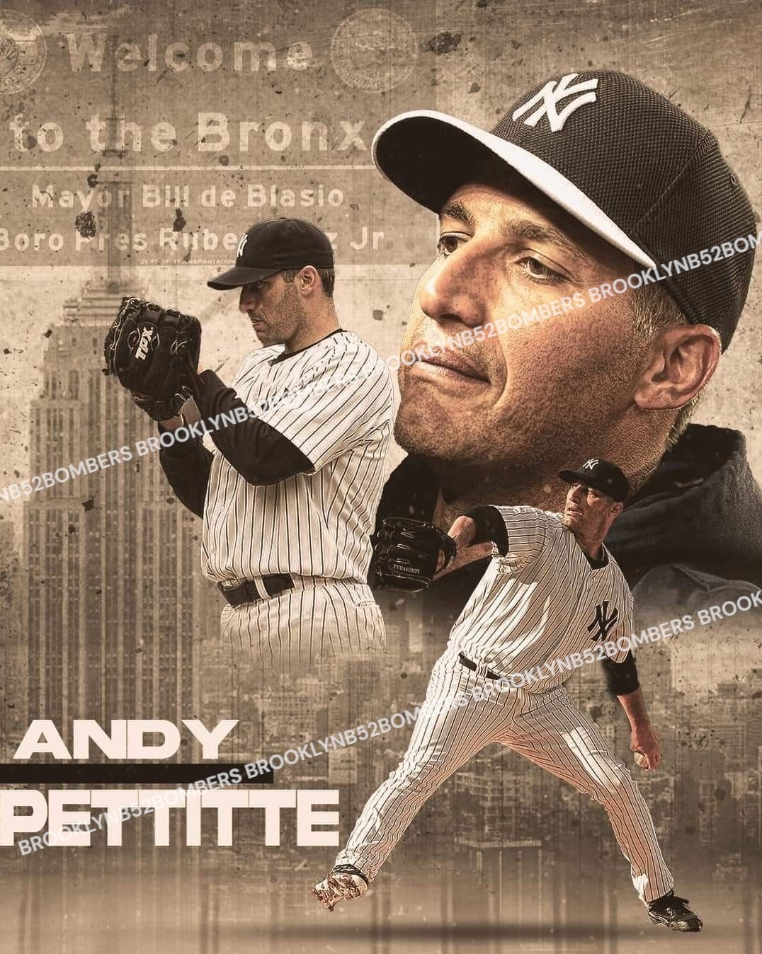 Andy Pettitte New York Yankees Custom Exclusive 8x10 Glossy Photo