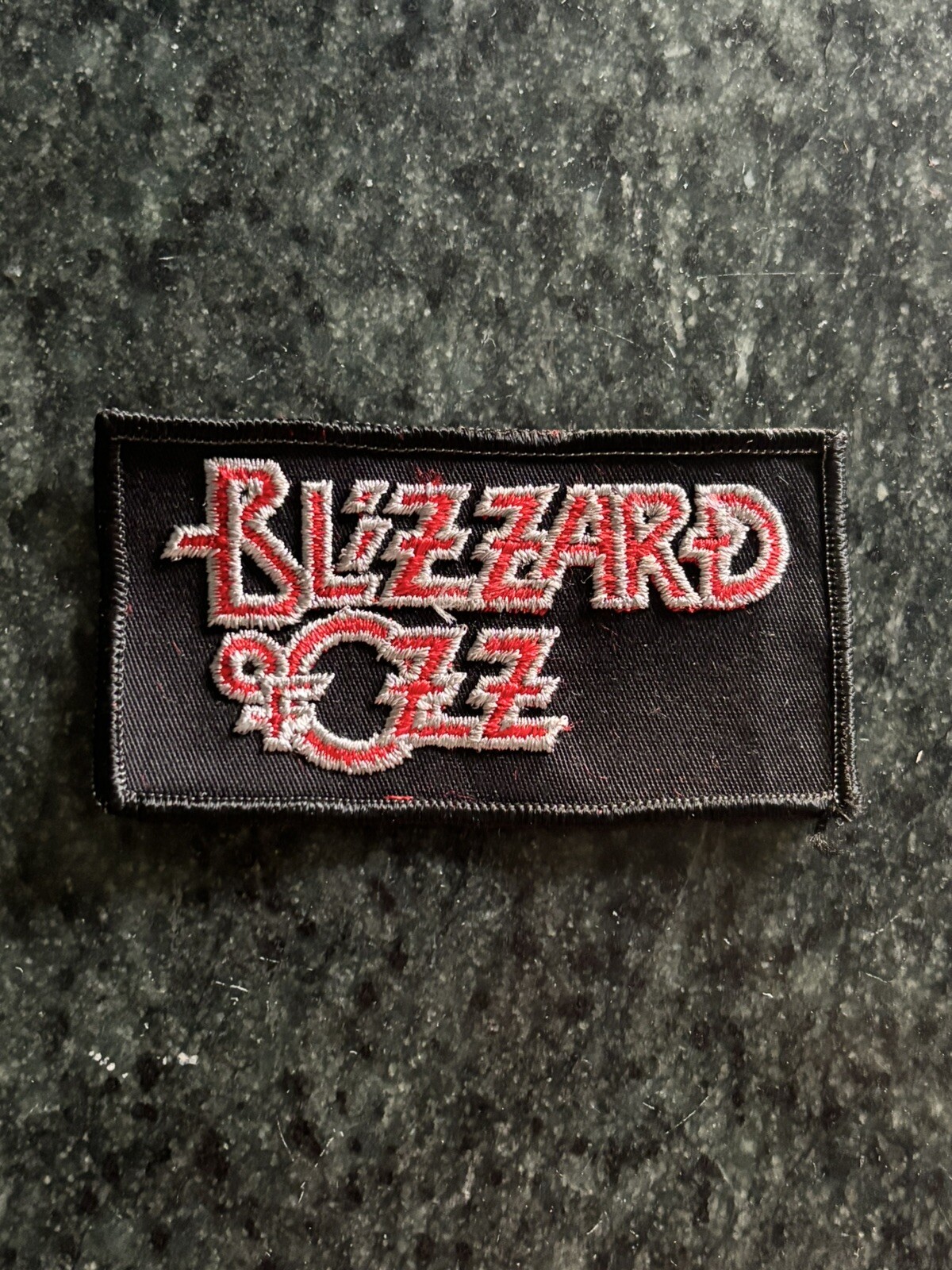 Ozzy Osbourne Blizzard Ozz Hat Vtg Rare Jacket Band 80s Heavy Metal Sew On 4”