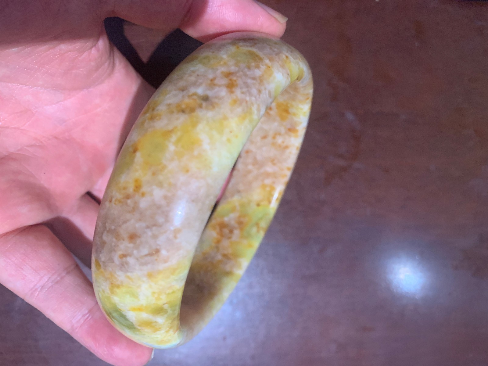 Wonderful Large Tibetan Old Jade Bangle Bracelet 85mm(inner diameter)