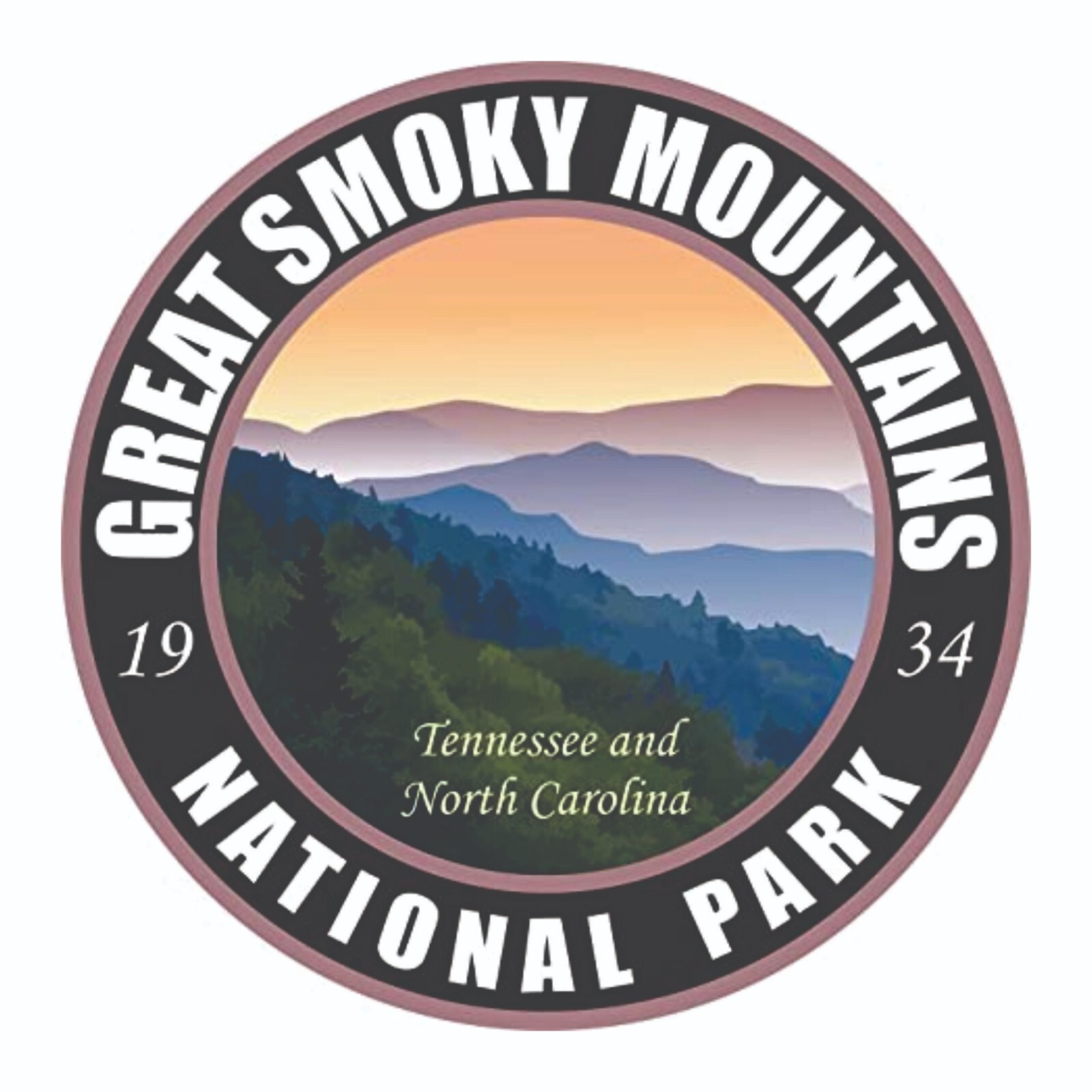 Great Smokey Mountain National Park Sticker N. Carolina Tennessee National Park Great Smokey Mountain National Park Sticker N. Carolina Tennessee National Park