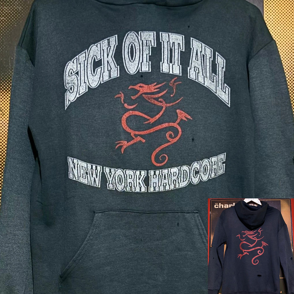 2 sides ny HARDCORE Sick of It All band black HOODIE All sizes