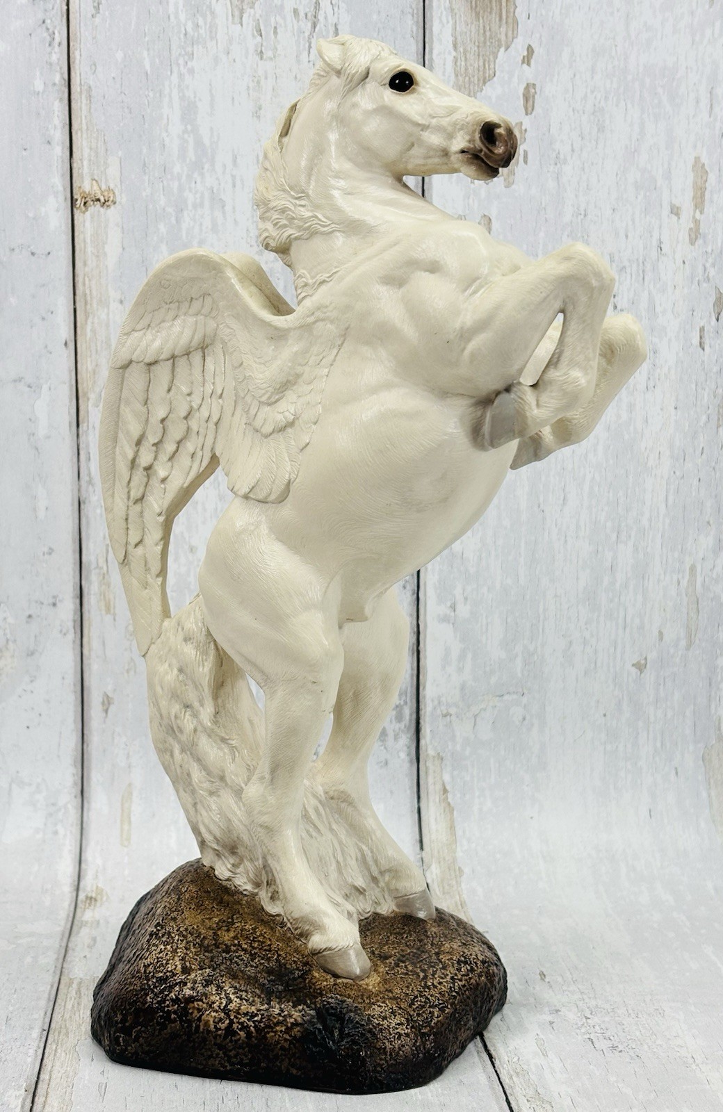 Windstone Editions Pegasus Melody Pena 1991 White Rearing Horse Rare Retired