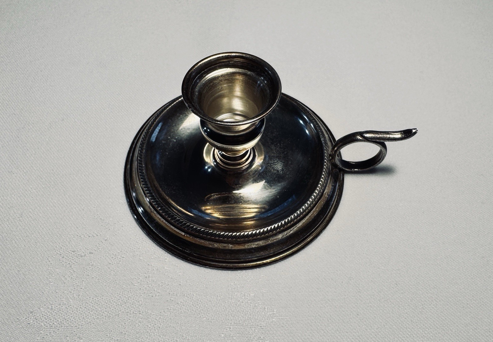 Vintage 1960s /70s Carlo Marchi Lucca Italian 800 Solid Silver Mini Chamberstick