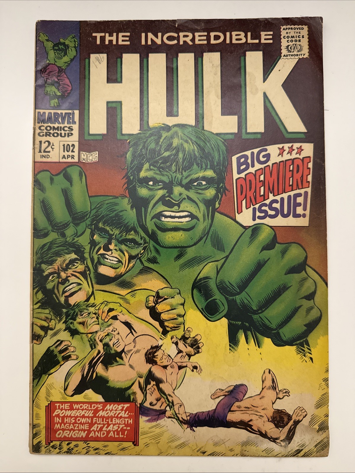 The Incredible Hulk #102 (Marvel Comics April 1968) 🔑 MAJOR KEY ISSUE 🔥 The Incredible Hulk #102 (Marvel Comics April 1968) 🔑 MAJOR KEY ISSUE 🔥