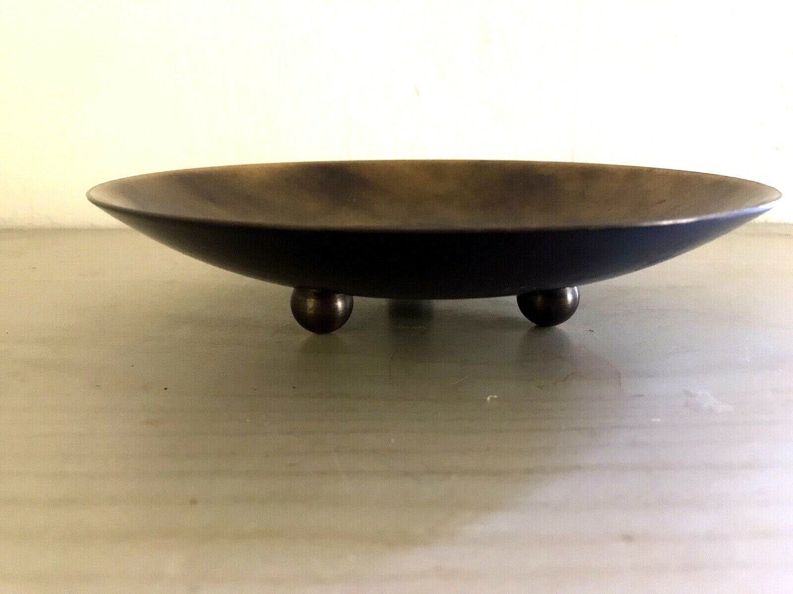 BOVANO of Cheshire MCM 7 Inch Footed Enameled Copper Bowl NOS w Sticker