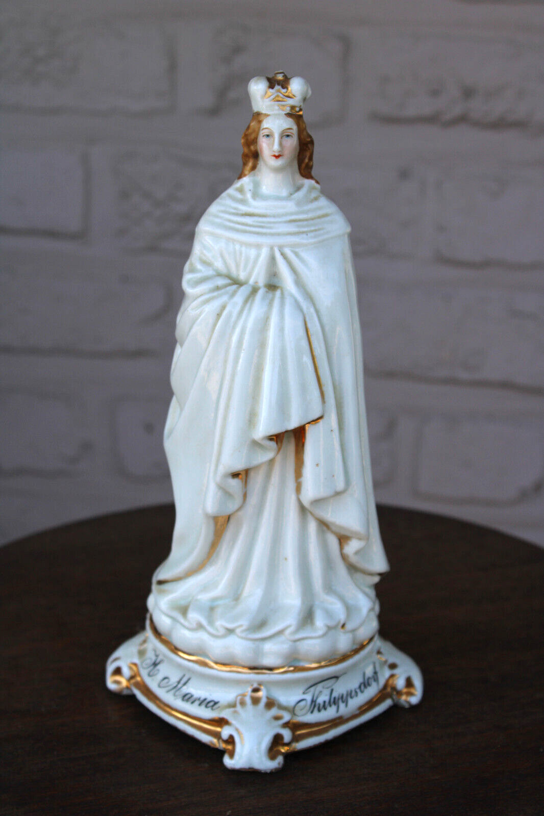 Rare antique Vieux paris porcelain statue mary of Filippsburg religious