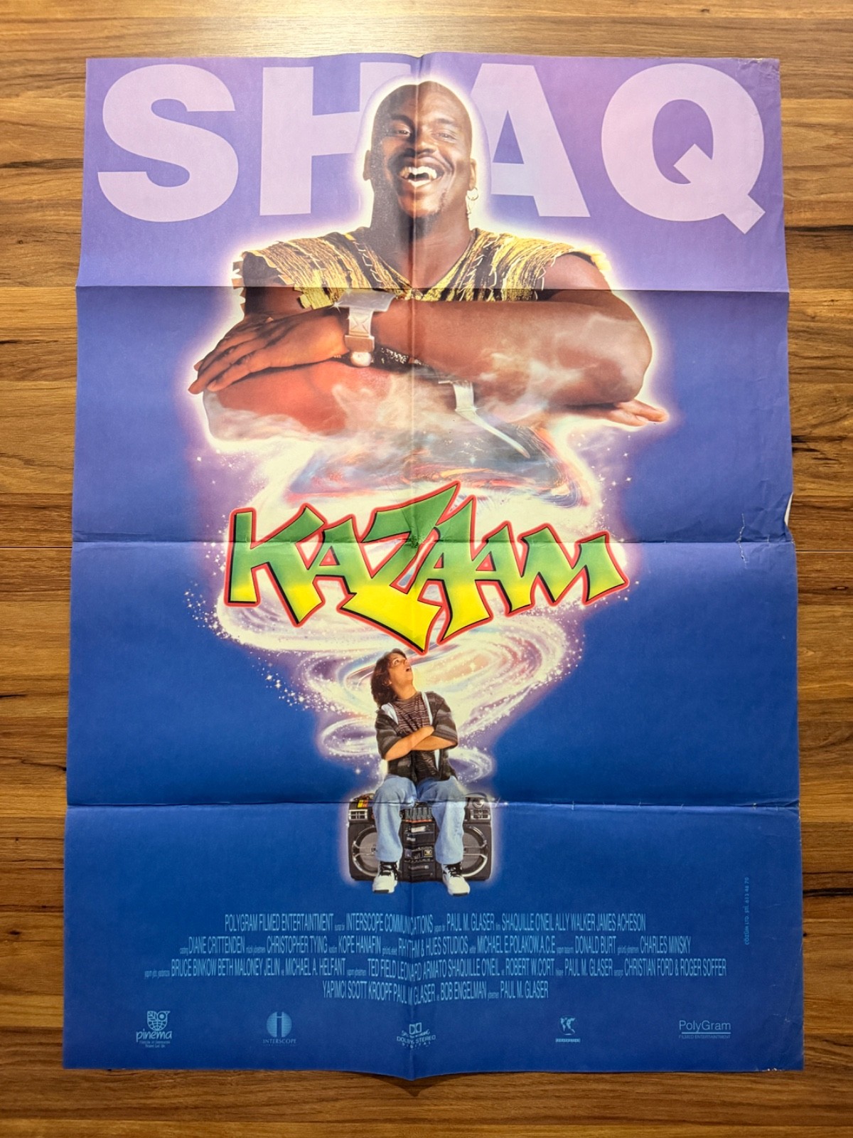 Kazaam Turkish Original Cinema Poster Shaquille O’Neal Rare Vintage 68x98