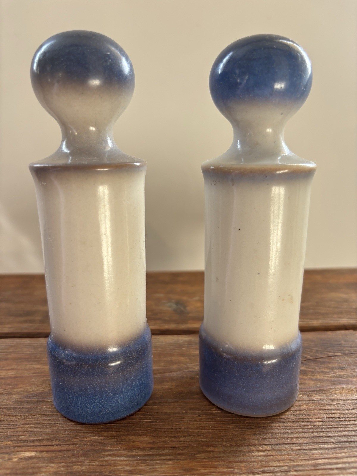 Vintage Auvergne W. Goebel Salt & Pepper Shakers Set Ombré Blue West Germany