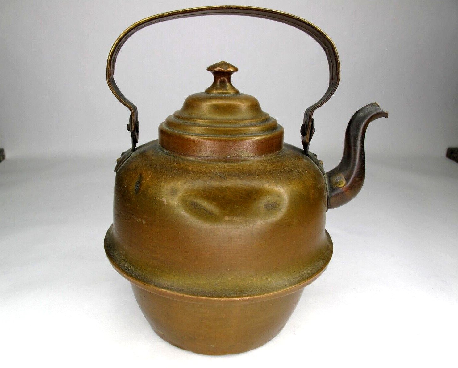 vintage antique VOLUND Hamar No. 2 tea kettle Norwegian copper w/ lid