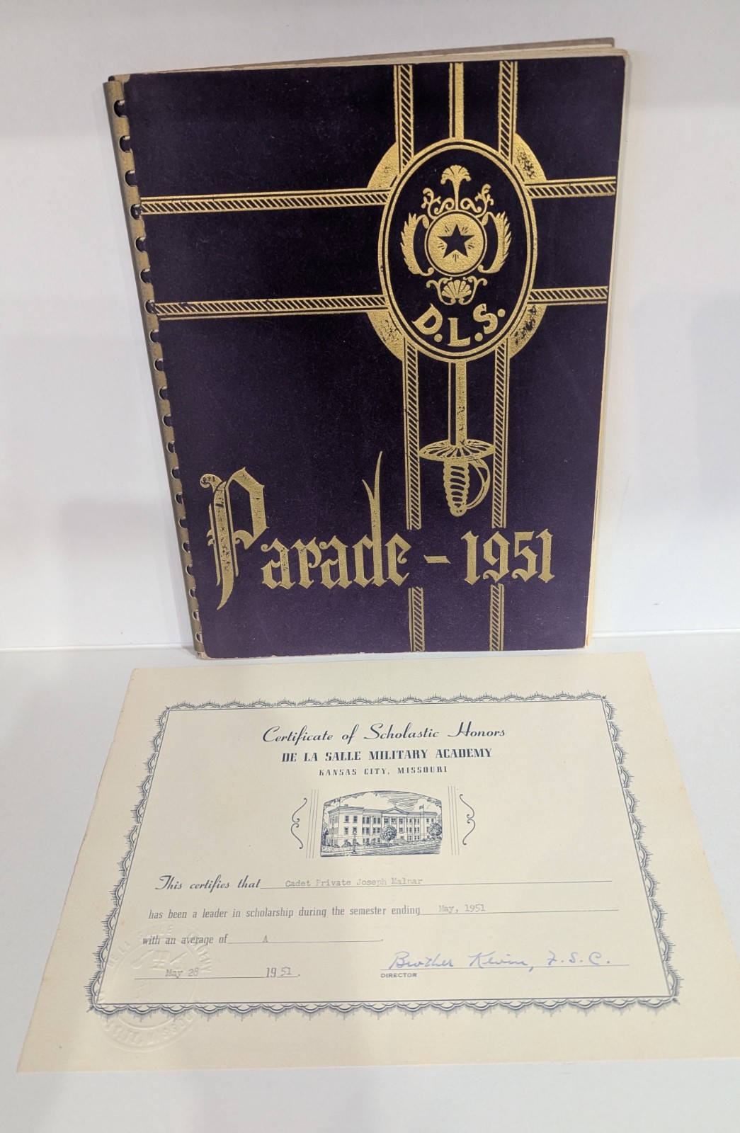 Vtg 1951 DLS Parade Yearbook De La Salle Military Academy Kansas City Missouri 