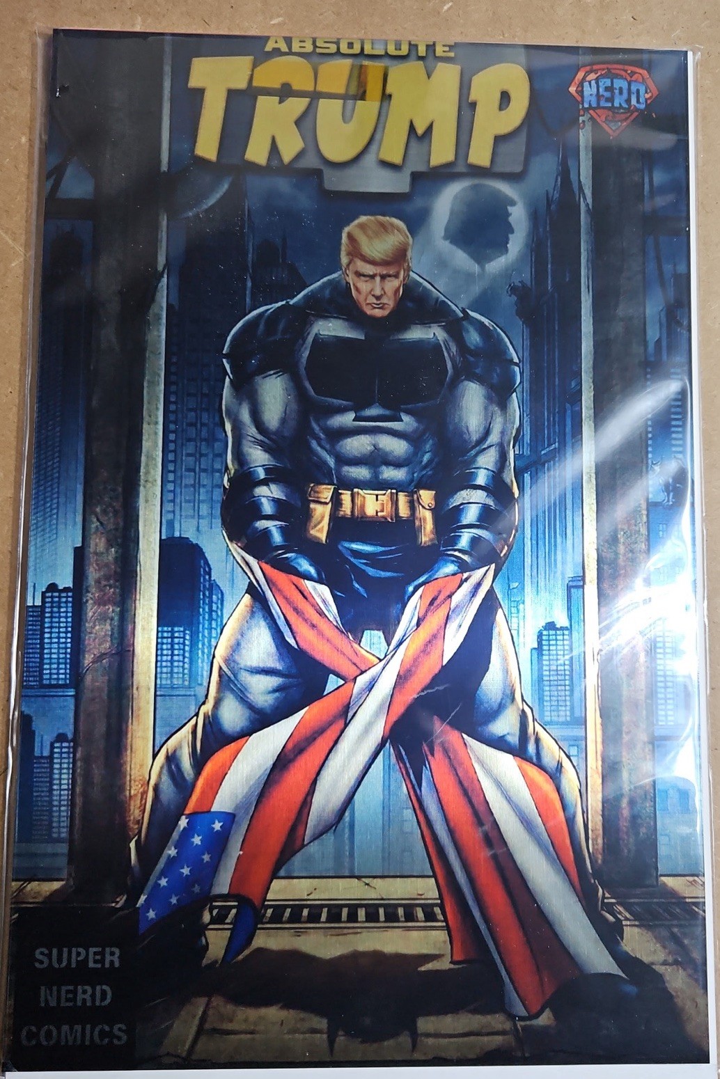 RARE REMASTERED SILVER Metal Donald Trump Absolute BATMAN ORIGINAL Homage COMIC