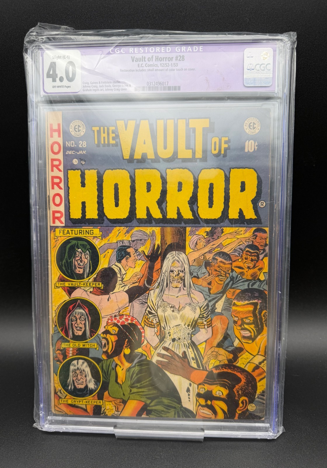 Vault of Horror 28 CGC 4.0 RESTORED EC Comics 1952 Pre-Code Horror Johnny Craig