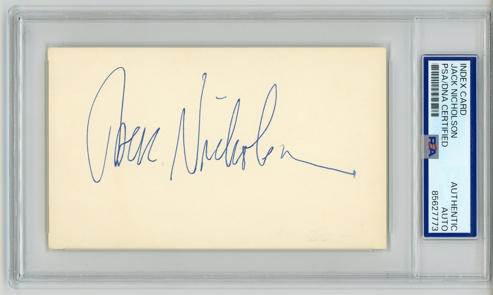 Jack Nicholson ~ Signed Autographed Vintage 1980's Index Card ~ PSA DNA Encased Jack Nicholson ~ Signed Autographed Vintage 1980's Index Card ~ PSA DNA Encased