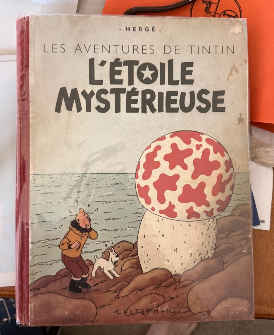 Hergé Tintin L\'Etoile Mystérieuse 1942 First Edition White Back Cover